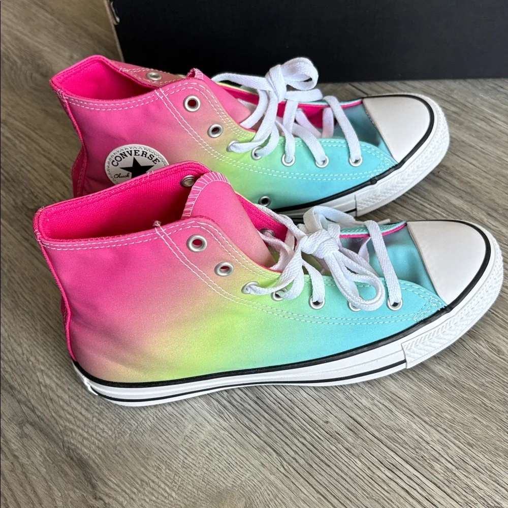 Converse All Star Kids Chuck Taylor Bright Ombré Sneakers Size 6 NEW